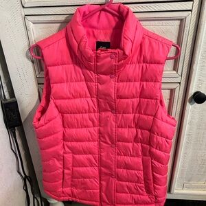 Gap hot pink puffer vest